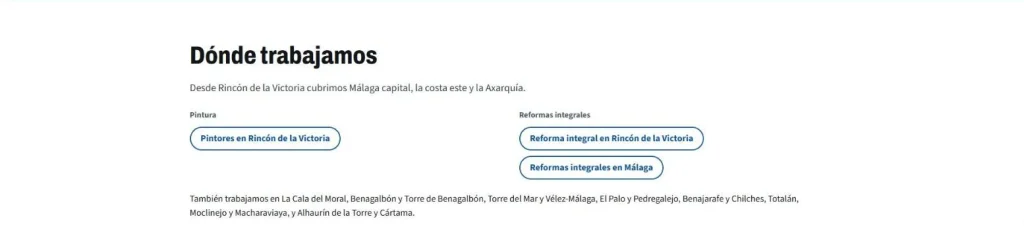 Zonas de trabajo de Brochaman en Málaga y alrededores