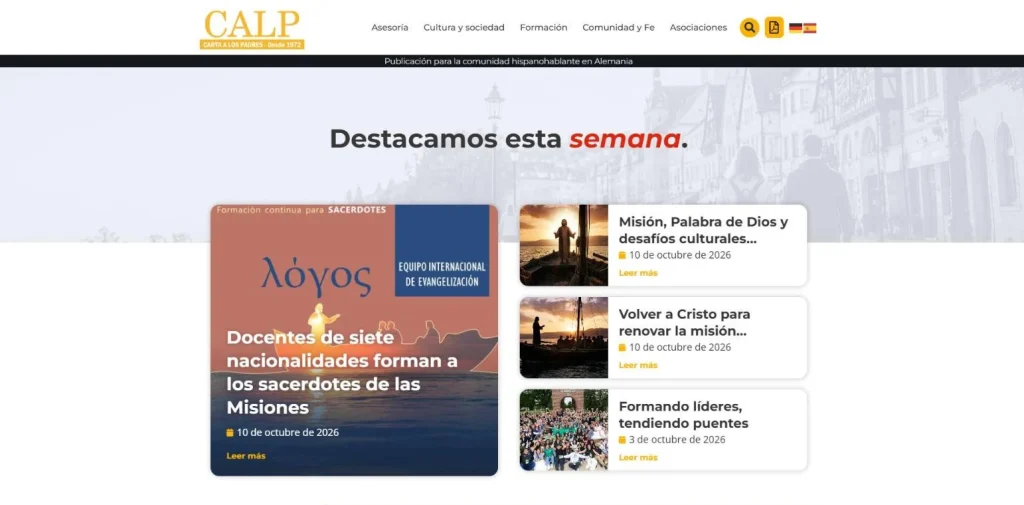 Portada de Carta a los Padres con las noticias destacadas de la semana