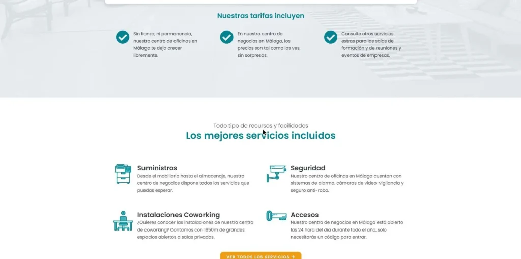 Servicios incluidos en el coworking de Grow Working
