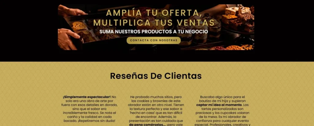 Banner para empresas y reseñas de clientas