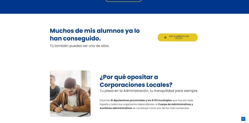 Bloque de alumnos con plaza y por qué opositar a Corporaciones Locales