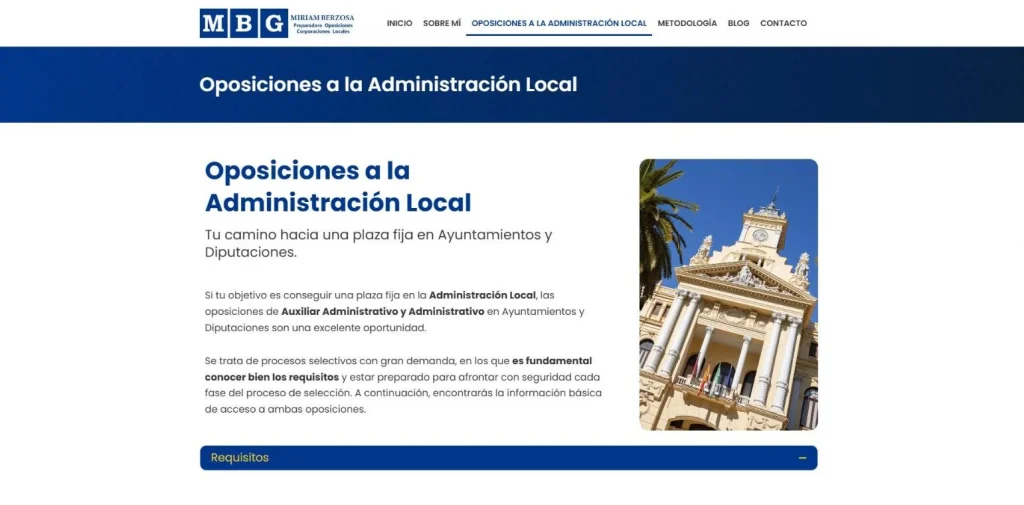 Página de oposiciones a la Administración Local