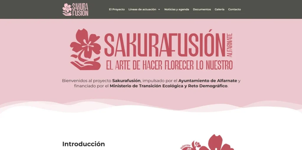 Portada de la web de Sakurafusión